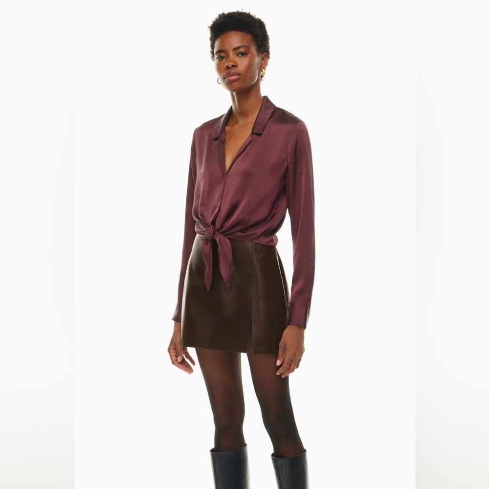 Aritzia Wilfred Tie-Front Blouse